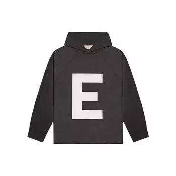 Fear of God Свитшоты Essentials Big E Knit Hoodie для детей Iron Black FOG-SS22-169 XXL