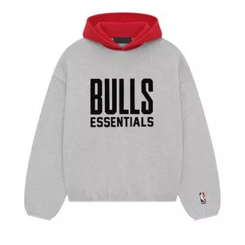 Fear of God Толстовка Essentials x NBA Bulls с капюшоном Light Heather для мужчин, серая 192AL246304F S