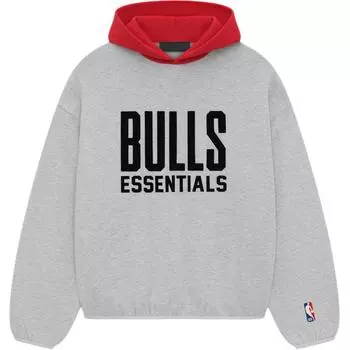 Fear of God Толстовка Essentials x NBA Bulls с капюшоном Light Heather для мужчин, серая 192AL246304F L