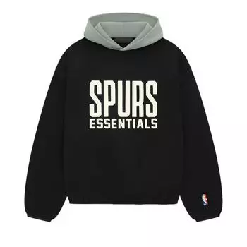 Fear of God Толстовка Essentials x NBA Spurs с капюшоном, черная/бирюзовая, унисекс, топы 192AL246403F M