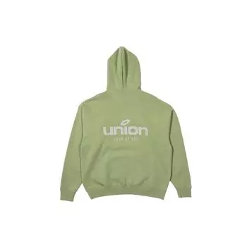 Fear of God Винтажная флисовая толстовка с капюшоном Essentials Union LA Collab FW21 Топы унисекс Зеленый FOG-FW21-094 L