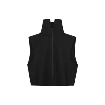 Fear Of God X Adidas Athletics Collection FW23 нейлоновый однотонный спортивный жилет с воротником-стойкой, женские жилеты, черный цвет IT1929 XL