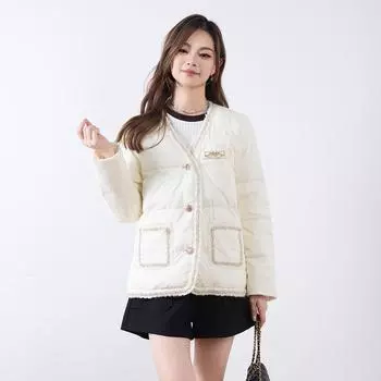 Feather 90 New National Standard White Duck Down Jacket Winter Rhombus Warm Loose Down Jacket Women M белый