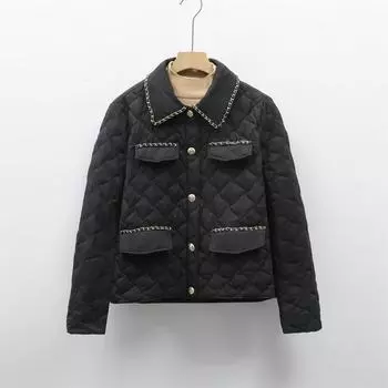 Feather 90 New National Standard White Duck Down Rhombus Короткая куртка Зимняя цепочка Пуховик для женщин S белый