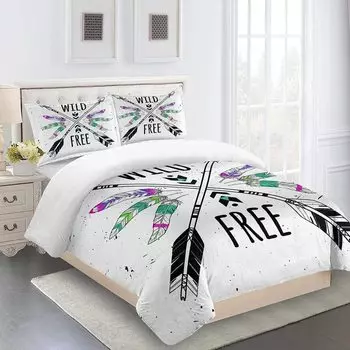 Feather Bow And Arrow Arrowheads 3D Bedding Sets Exquisite Supplies Duvet Cover Bed Comforter Set Bedding Luxury Birthday Gift W90xL190cm