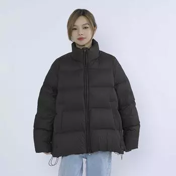 Feather New 90 Down Женское однотонное простое белое свободное пальто из утиного пуха Утолщенная куртка-пуховик S белый