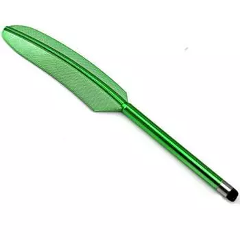 Feather Shape Capacitive Stylus Touch Screen Pen for iPhone Tablet AVE зелёный