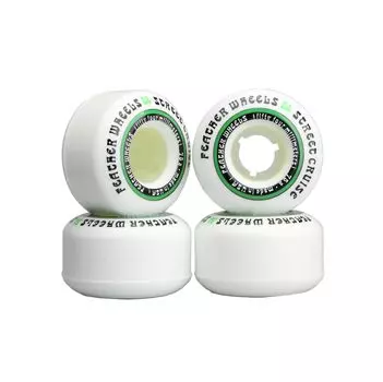 FEATHER WHEEL Cruise 54mm 75A Feather Cruise Wheel MADE IN WHITE/GREEN U.S.A. белый