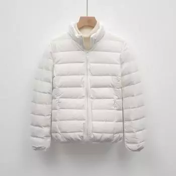 Feather Women s 90-flee женская одежда воротник-стойка бесшовный клеепрессованный пуховик короткий легкий и тонкий новый простой пальто S жёлтый