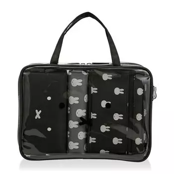 Featured on Mezamashi Clear Pouch Travel Goods Cosmetic Pouch Cosmetic Pouch Travel Pouch Set B293 Miffy Black Face [Hapitas] TV! (20240424)