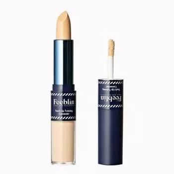 Febuline Touch Up Twinning Concealer Stick Liquid Dual Type, #B2 Soft Beige 1