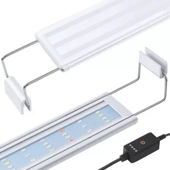 FEDOUR Full Spectrum Aquarium Lighting LED 30 см 40 см 60 см Высокая яркость аквариумного света с выдвижной лампой для освещения водных растений Светильник