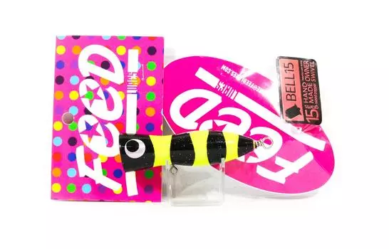 Feed Lures Bell 15 Hand Made Wood Popper Floating Lure 15 grams 27 (3027)