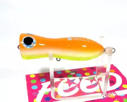 Feed Lures Bell 8 Плавающая приманка из дерева ручной работы с поппером 8 грамм 25 (6025)