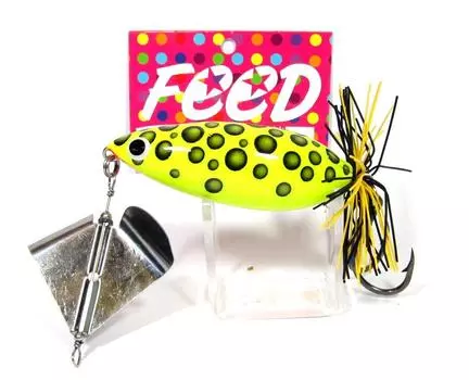 Feed Lures Spin 26 Плавающая приманка для деревянной лягушки ручной работы 26 грамм 3 (1003)