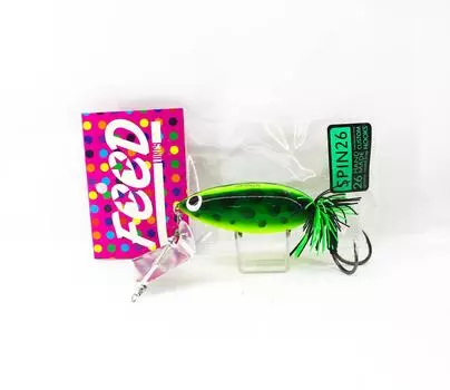 Feed Lures Spin 26 Плавающая приманка для деревянной лягушки ручной работы 26 грамм 2 (1002)