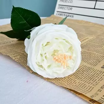 Feel Moisturized Austin Rose Simulation Bouquet Photo Prop Hemming Tea Rose Simulation Flower Decoration белый