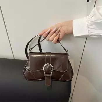 Feel underarm bag 2025 summer new trendy small square bag versatile fashion shoulder messenger bag чёрный