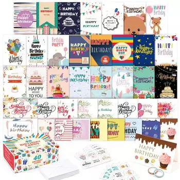 Feela Birthday Happy Birthday 40 Cute Envelope Masking Tape Message Birthday Gift Celebration Card Card, Card, Pieces, Pattern, Envelope, Sticker,