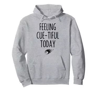 Feeling Today Billiard Cue Pool Snooker Hoodie Cue Tiful серый