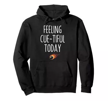 Feeling Today Billiard Cue Pool Snooker Hoodie Cue Tiful чёрный