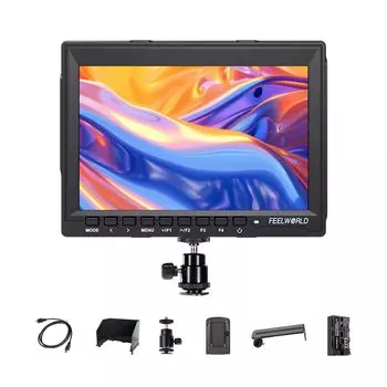 FEELWORLD FW759 7-дюймовый цифровой зеркальный фотоаппарат с полевой камерой, монитором Full HD 1280x800, яркостью, гистограммой, дополнительным фокусом, входом HDMI 4K с F550