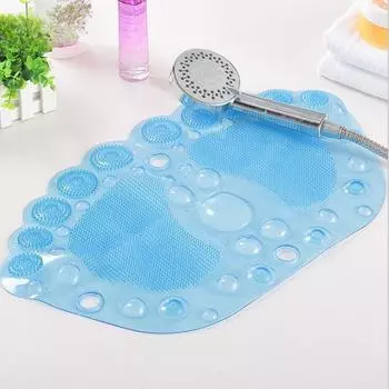 Feet Bathroom Non-slip Mat Bath Shower with Suction Cup Massage Foot Pad Toilet Sanitary Partition Water Mat AVE