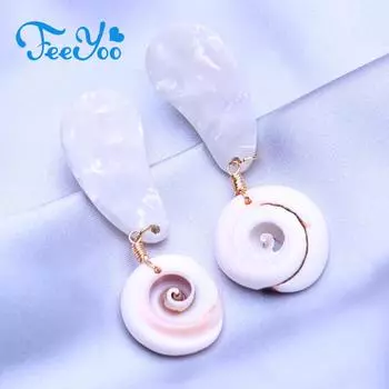 FEEYOO длинные серьги для женщин, популярные модные серьги, ювелирные изделия золотой