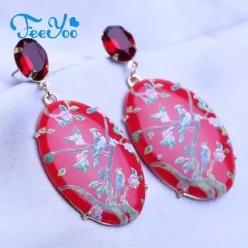 FEEYOO длинные серьги для женщин, популярные модные серьги, ювелирные изделия A