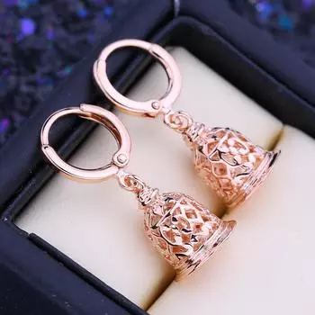 FEEYOO серьги-клипсы цвета розового золота, модные серьги для женщин, серьги-гвоздики с кубическим цирконием, ювелирные изделия A