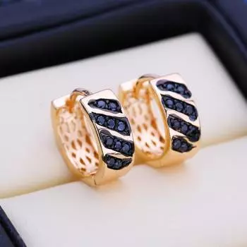 FEEYOO серьги-клипсы цвета розового золота, модные серьги для женщин, серьги-гвоздики с кубическим цирконием, ювелирные изделия A