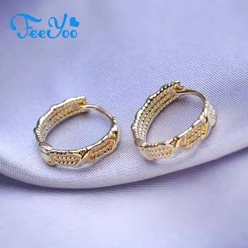 FEEYOO серьги-кольца для женщин и девочек, модные серьги-клипсы, ювелирные изделия Giftt A