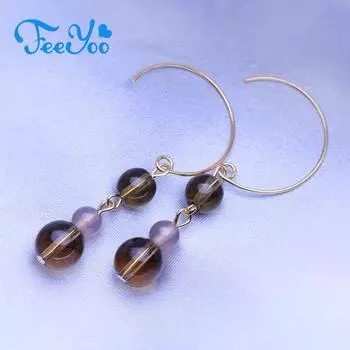 FEEYOO висячие серьги для женщин, популярные модные длинные серьги, ювелирные изделия A золотой