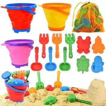 Fegalop Sandbox Складная песочная игрушка Песочная игрушка Вода Снег для дома и ванны Случайный мешок для хранения Сетчатый мешок В комплекте набор, ведро, игрушка, парк, песочница,