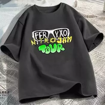 Feid Ferxxo футболки унисекс женские рэпер 90-х годов Underground Feid Merch унисекс футболка Feliz футболка летние хлопковые футболки с короткими рукавами унисекс L