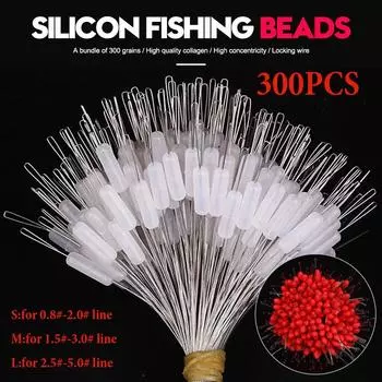 FEIJIEAST 300 шт./упак., силиконовая леска, пробки для космических бобов, цилиндр, овальное поплавковое грузило, стопоры, рыболовные снасти S прозрачный