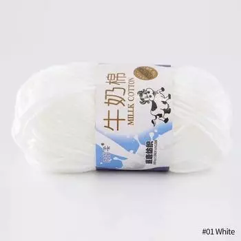 FEIJIEAST 50 г/рулон молочно-хлопковой пряжи, 5-слойная нить для ручного вязания, мягкие теплые хлопковые нитки «сделай сам», детская шерсть для ручного вязания крючком, пряжа белый