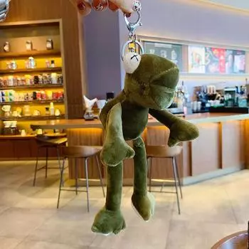 FEIJIEAST женская длинноногая лягушка плюшевая кукла кулон девушка кукла плюшевая пара брелок для ключей зелёный