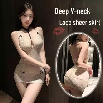 Feimu Элегантная кружевная соблазнительная ночная рубашка 6108 - сексуальное нижнее белье для чистого желания One Size