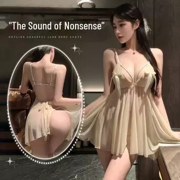 Feimu Midnight Прозрачная ночная рубашка с бретельками, обнажающими грудь и бедра - Соблазнительное сексуальное нижнее белье 20 шт./упаковка One Size (80-120 lbs)