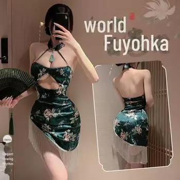 Feimu Renjian Fuguihua бархатный комплект нижнего белья Cheongsam (20-Упаковка) One Size