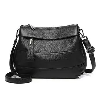 Feiya женская сумка первого слоя из коровьей кожи модная кожаная многослойная сумка-мессенджер женская универсальная мягкая кожаная сумка через плечо серый