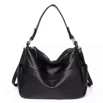 Feiya женская сумка с рисунком личи, первый слой коровьей кожи, модная большая вместимость, сумка через плечо на одно плечо, сумка через подмышку с несколькими карманами, мягкая кожаная сумка королевский синий