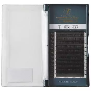 Felicia плоские матовые ресницы для наращивания ресниц супер мягкие одиночные накладные ресницы j изгиб 0,15 толщина 8-13 мм микс