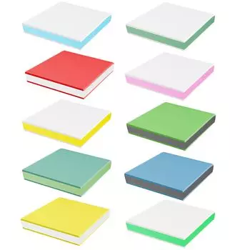 Felimoa eraser original eraser 5 x 5 x 1 10 colors set stamp, making, approx. cm,