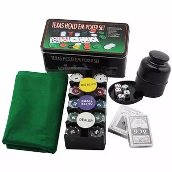 Felimore Poker Set Набор игральных карт Карточная игра Фишки казино Коврик с кубиками Чашка (Набор 8)