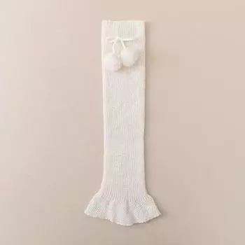 Female Autumn and Winter Fashion New Knitted Ball Leg Cover Pile Socks 1 pair