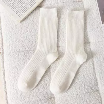 Female Autumn and Winter Thickened Warm Drum Wool Pile Socks 1 pair