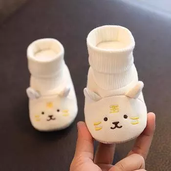 Female Baby Shoes Socks Cartoon Spring Autumn Soft Bottom Boys Children s Shoes Children s Cloth Shoes Aged 0-1 Newborn Flats 17 10cm