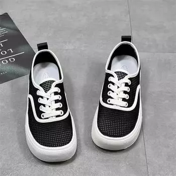 Female Footwear Black Mesh Breathable Lace Up Women s Shoes New In Sale Light Y2k Fashion Chic Point Hot And Low Price 39 Casual 35